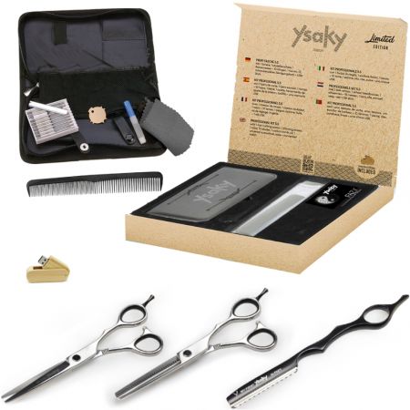 Kit de Coupe ciseaux + sculpteur + rasoir Ysaky
