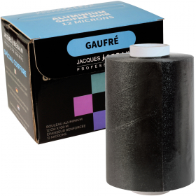 Aluminium Gaufré Noir 12cm 12 Microns