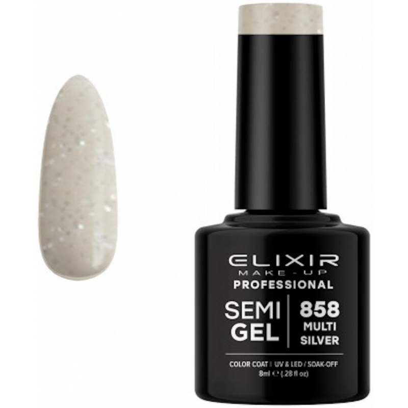 Semi Gel 858 Multi Silver