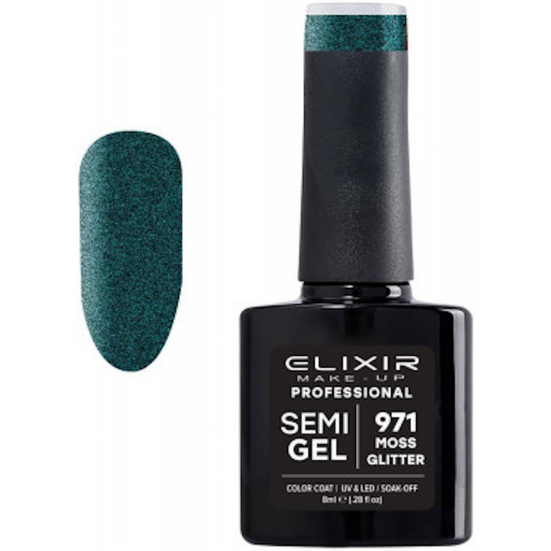 Semi Gel 971 Moss Glitter