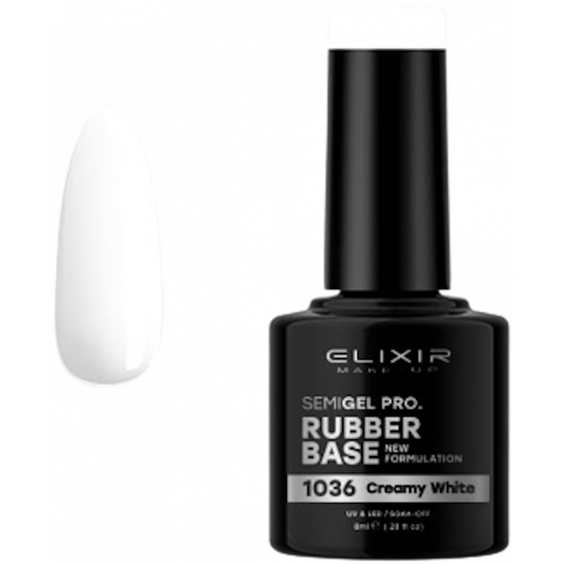Semi Gel 1036 Rubber Base Creamy White