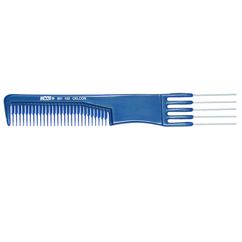 Peigne 5 Fourches Metal Bleu Celpron