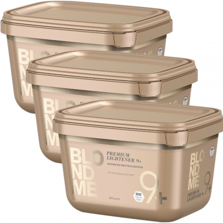 Lot de 3 Poudres Compacte BlondMe Décolorante 9 tons