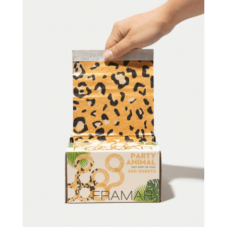 Feuilles d'Aluminium Pop Up Gaufrées Party Animal Léopard 500 pcs