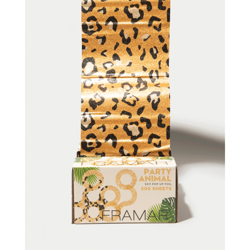 Feuilles d'Aluminium Pop Up Gaufrées Party Animal Léopard 500 pcs