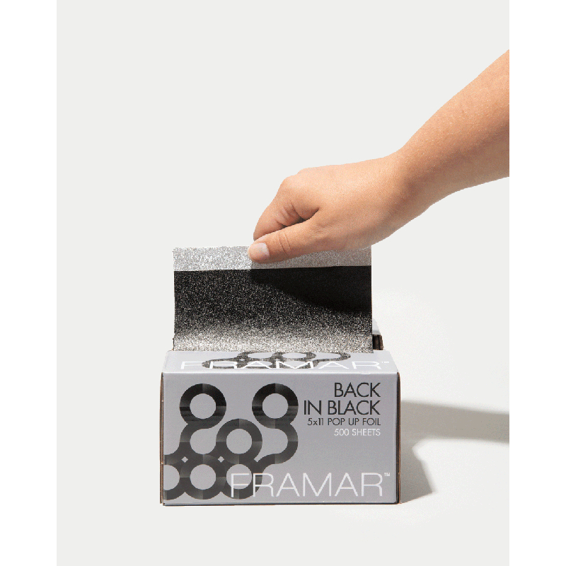 Aluminium Gaufré Back In Black Feuilles Pop Up500 pcs