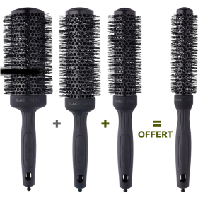 Lot de 4 Brosses Ronde Blowout Speed Wavy Black Label 3 + 1 offerte