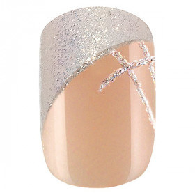 24 faux ongles Idyllic Nails Shiny French 150081