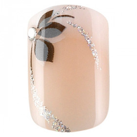 24 faux ongles Idyllic Nails Shiny Flowers 150084