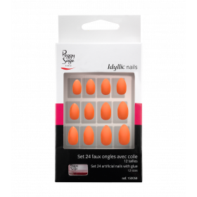 24 faux ongles Idyllic Nails Coral Stiletto 150058