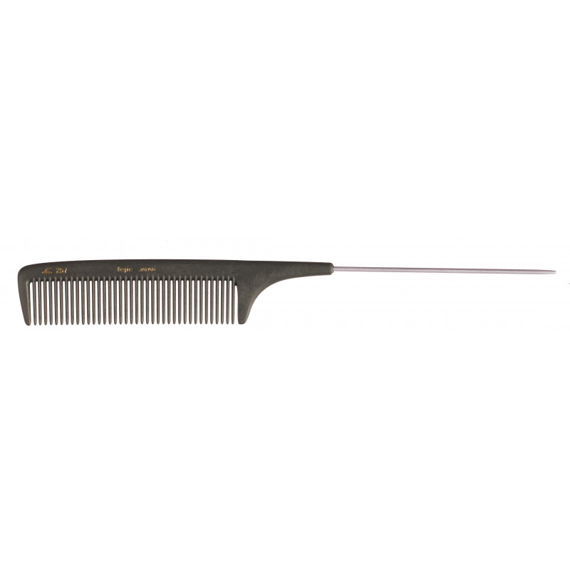 Peigne carbone à queue métal 257 21,2cm