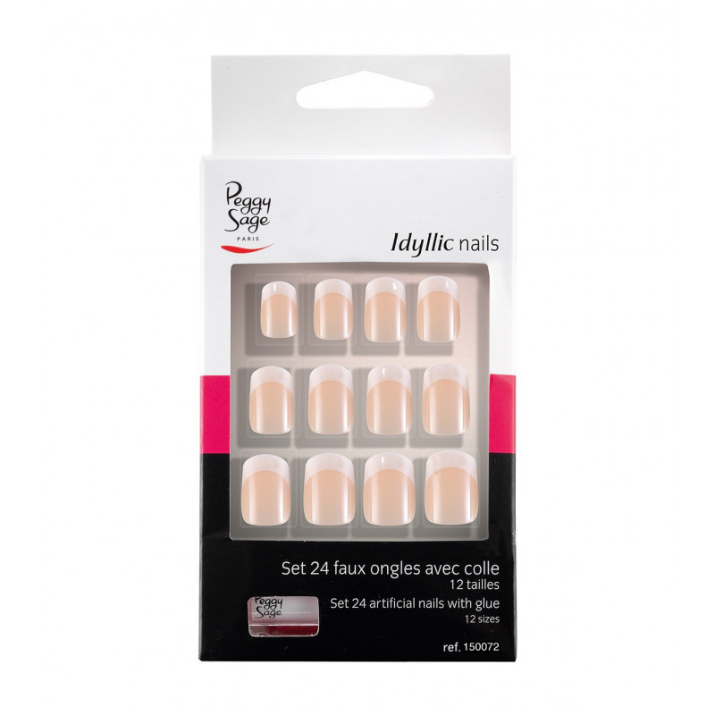 24 faux ongles Idyllic Nails French Large 150072