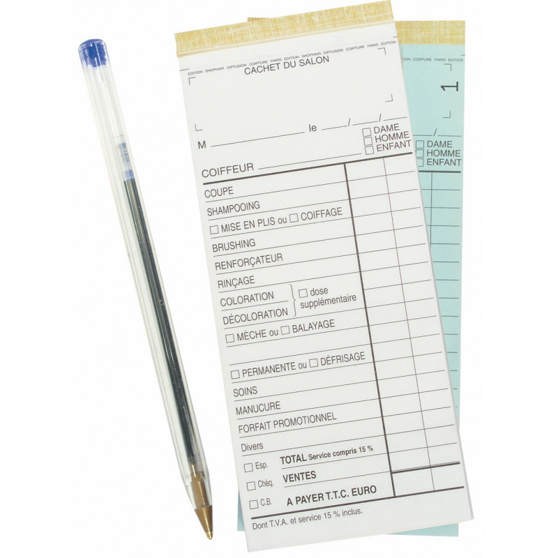 Carnets Facturation Coiffure Blanc