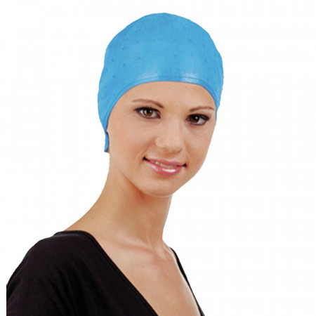 Bonnet Meches En Caoutchouc Bleu