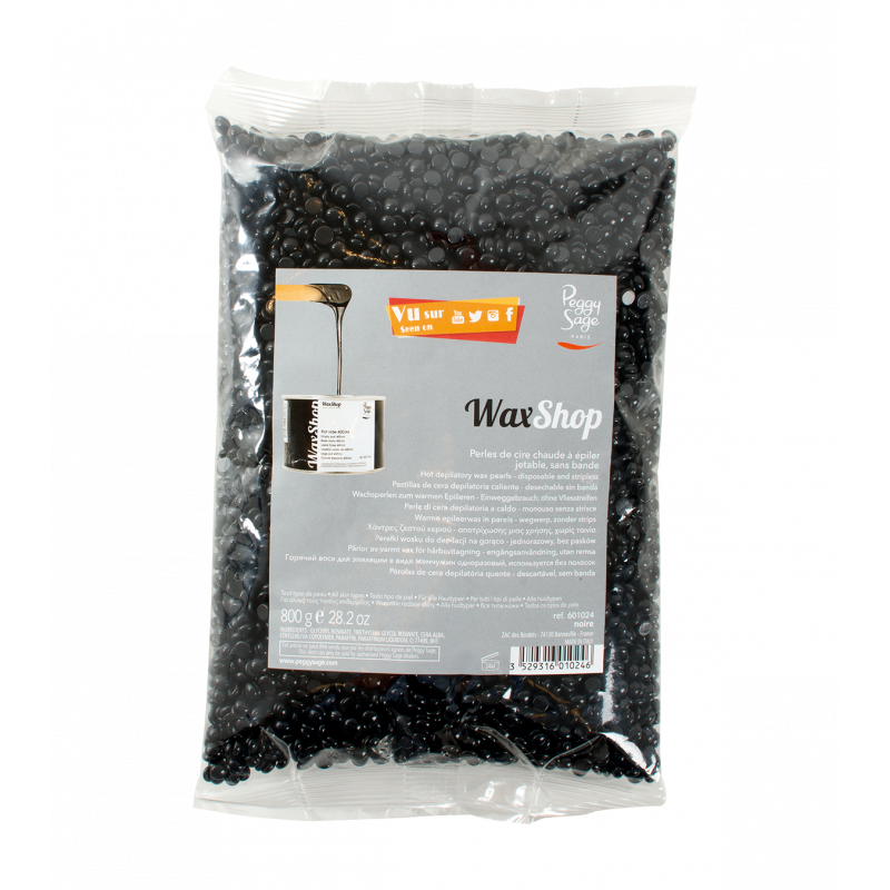 Cire Noire Extra-Flex Perles de cire chaude à épiler jetable 800gr 601024