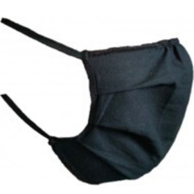 Masque En Tissu Noir 3 Plis Lavable Réutilisable Noirs