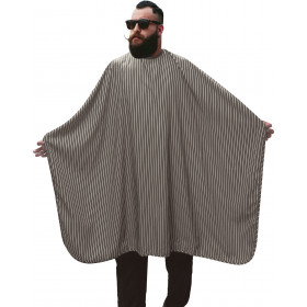 Cape homme grise à rayures blanches