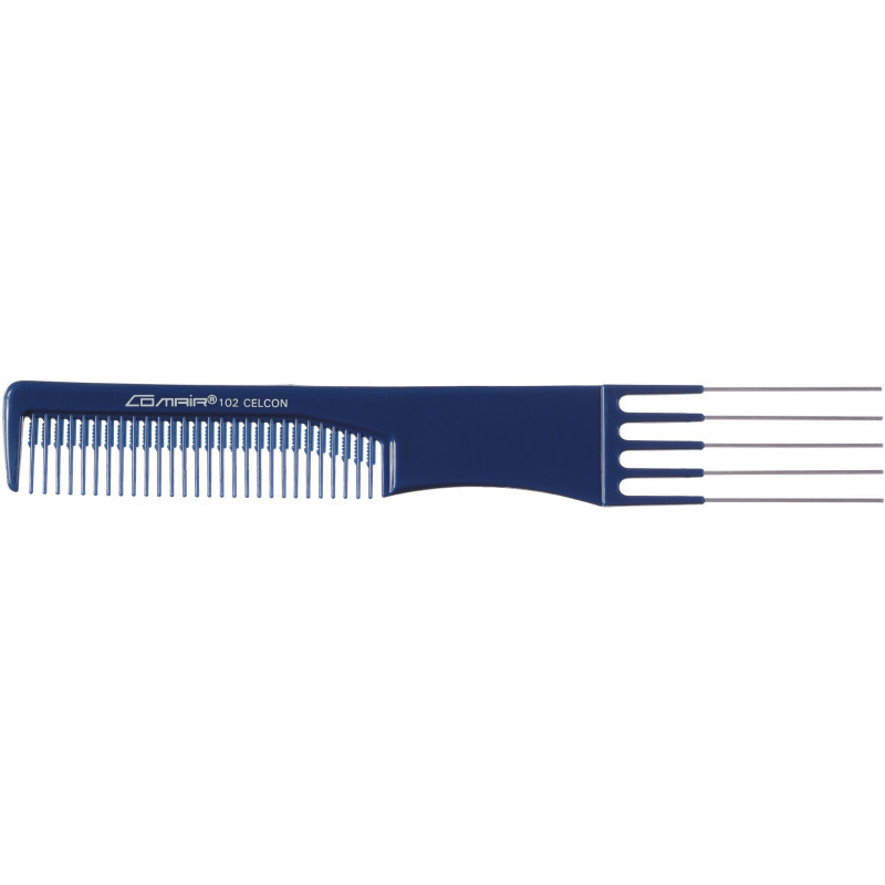 Peigne 5 Fourches Metal Bleu Celpron