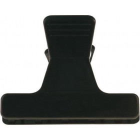Pinces croco brushing noires  6 cm