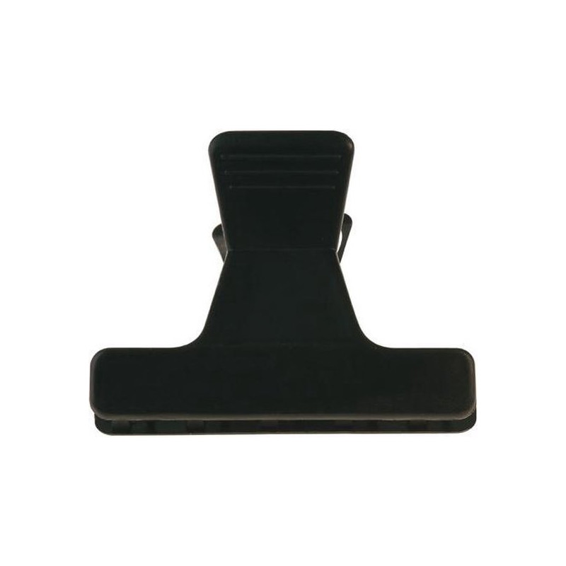 Pinces croco brushing noires  6 cm