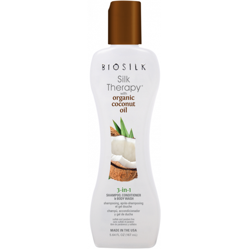 Biosilk Shampoing 3 en 1 Coco  Silk Therapy 167ml
