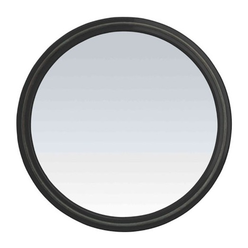 Miroir Rond Avec Poignee Noir